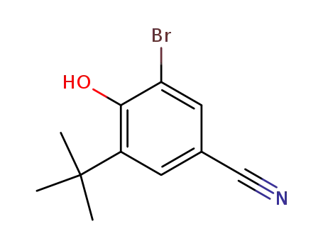 Molecular Structure of 4910-06-9 (3-Bromo-5-tert-butyl-4-hydroxybenzonitrile)