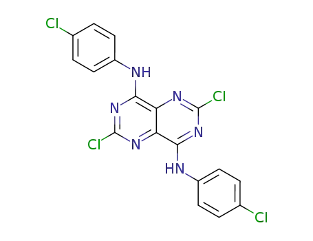 2,6-dichloro-<i>N</i>,<i>N</i>'-bis-(4-chloro-phenyl)-pyrimido[5,4-<i>d</i>]pyrimidine-4,8-diamine