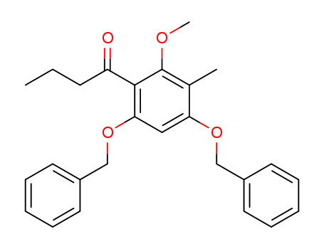 Molecular Structure of 59902-39-5 (1-Butanone, 1-[2-methoxy-3-methyl-4,6-bis(phenylmethoxy)phenyl]-)