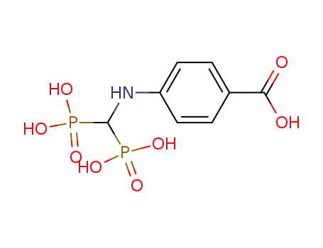 Molecular Structure of 59611-69-7 (Benzoic acid, 4-[(diphosphonomethyl)amino]-)