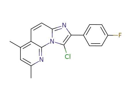 Imidazo[1,2-a][1,8]naphthyridine,
9-chloro-8-(4-fluorophenyl)-2,4-dimethyl-