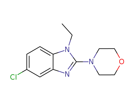 Molecular Structure of 145326-43-8 (5-Chloro-1-ethyl-2-morpholin-4-yl-1H-benzoimidazole)