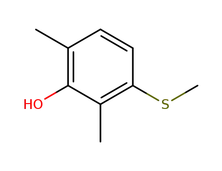 Molecular Structure of 90033-59-3 (Phenol, 2,6-dimethyl-3-(methylthio)-)