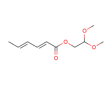 Molecular Structure of 134856-14-7 (2,2-dimethoxyethyl (2E,4E)-2,4-hexadienoate)