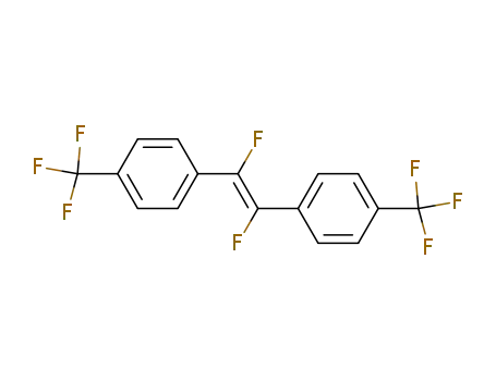 Molecular Structure of 92566-19-3 (Benzene, 1,1'-(1,2-difluoro-1,2-ethenediyl)bis[4-(trifluoromethyl)-, (E)-)
