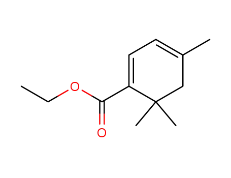 Molecular Structure of 100520-15-8 (1,3-Cyclohexadiene-1-carboxylic acid, 4,6,6-trimethyl-, ethyl ester)