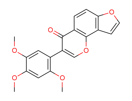 Molecular Structure of 4481-59-8 (4H-Furo[2,3-h]-1-benzopyran-4-one,3-(2,4,5-trimethoxyphenyl)-)