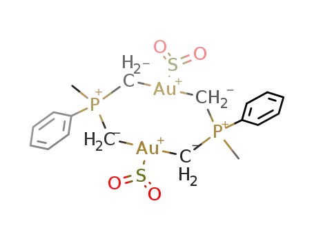 Molecular Structure of 164322-71-8 ([AuCH<sub>2</sub>CH<sub>2</sub>PCH<sub>3</sub>(C<sub>6</sub>H<sub>5</sub>)(SO<sub>2</sub>)]2)