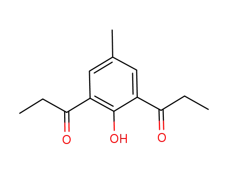 Molecular Structure of 105290-18-4 (1-Propanone, 1,1'-(2-hydroxy-5-methyl-1,3-phenylene)bis-)