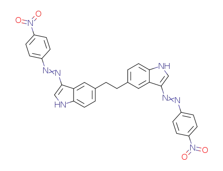 Molecular Structure of 90041-03-5 (1H-Indole, 5,5'-(1,2-ethanediyl)bis[3-[(4-nitrophenyl)azo]-)