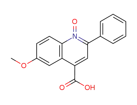 Molecular Structure of 61845-68-9 (4-Quinolinecarboxylic acid, 6-methoxy-2-phenyl-, 1-oxide)