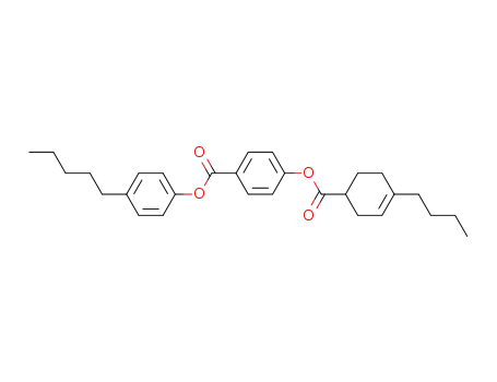 Molecular Structure of 115498-75-4 (Benzoic acid, 4-[[(4-butyl-3-cyclohexen-1-yl)carbonyl]oxy]-,
4-pentylphenyl ester)