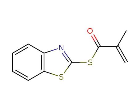 Molecular Structure of 52298-95-0 (2-Propenethioic acid, 2-methyl-, S-2-benzothiazolyl ester)
