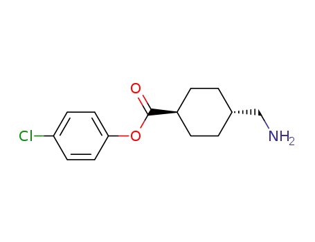 Molecular Structure of 61668-01-7 (Cyclohexanecarboxylic acid, 4-(aminomethyl)-, 4-chlorophenyl ester,
trans-)