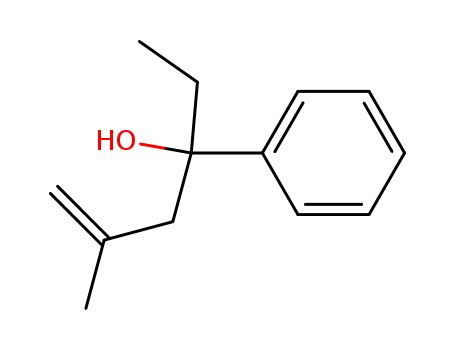 Molecular Structure of 111221-76-2 (Benzenemethanol, a-ethyl-a-(2-methyl-2-propenyl)-)