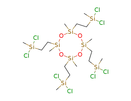 Molecular Structure of 41454-29-9 (2,4,6,8-Tetrakis-[2-(dichloro-methyl-silanyl)-ethyl]-2,4,6,8-tetramethyl-[1,3,5,7,2,4,6,8]tetroxatetrasilocane)