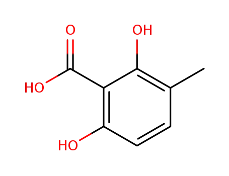 Molecular Structure of 4707-51-1 (Benzoic acid,2,6-dihydroxy-3-methyl-)