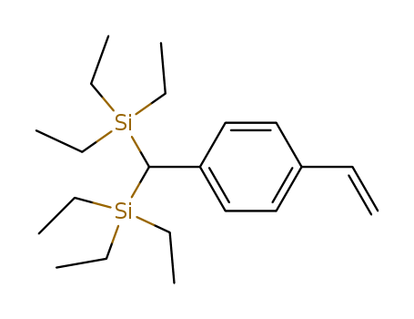 Molecular Structure of 113150-95-1 (Silane, [(4-ethenylphenyl)methylene]bis[triethyl-)