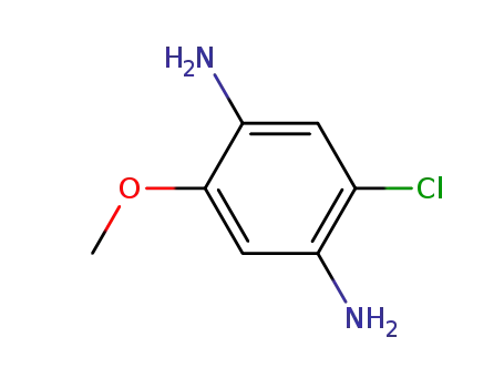 Molecular Structure of 5840-06-2 (1,4-Benzenediamine, 2-chloro-5-methoxy-)