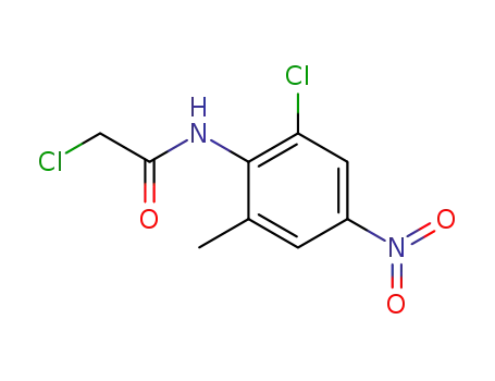 Molecular Structure of 109047-42-9 (Acetamide, 2-chloro-N-(2-chloro-6-methyl-4-nitrophenyl)-)