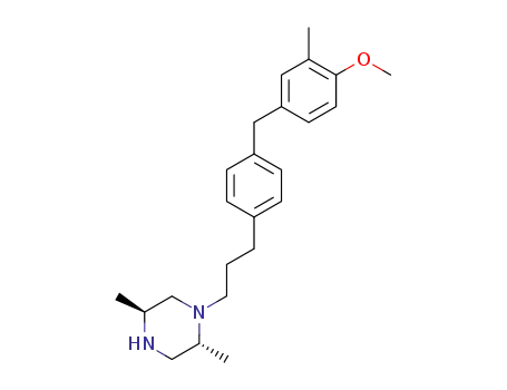 (+/-)-1-{3-[4-(4-methoxy-3-methyl-benzyl)-phenyl]-propyl}-2<i>r</i>,5<i>t</i>-dimethyl-piperazine