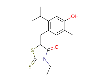3-ethyl-5-(4-hydroxy-2-isopropyl-5-methyl-benzylidene)-2-thioxo-thiazolidin-4-one