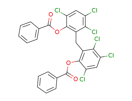 Molecular Structure of 103049-12-3 (bis-(2-benzoyloxy-3,5,6-trichloro-phenyl)-methane)