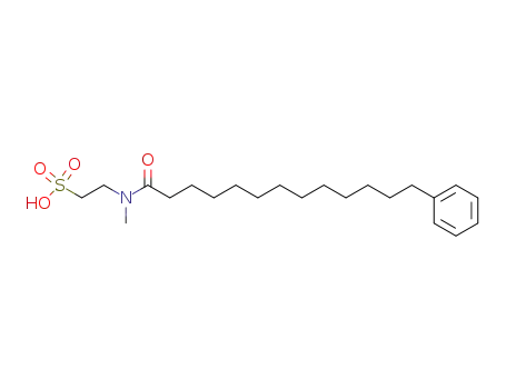 Molecular Structure of 101524-00-9 (N-Methyl-N-(13-phenyl-tridecanoyl)-taurin)