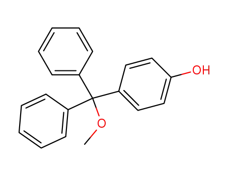 Molecular Structure of 62345-20-4 (Phenol, 4-(methoxydiphenylmethyl)-)
