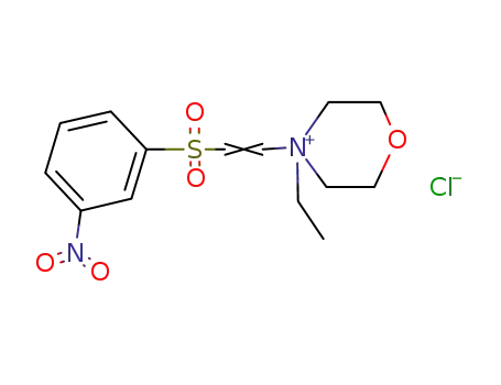 Morpholinium, 4-ethyl-4-[2-[(3-nitrophenyl)sulfonyl]ethenyl]-, chloride