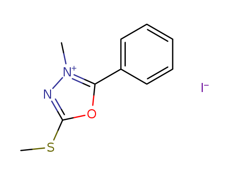 1,3,4-Oxadiazolium, 3-methyl-5-(methylthio)-2-phenyl-, iodide