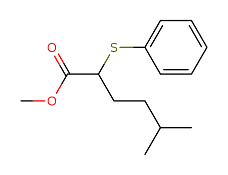 Hexanoic acid, 5-methyl-2-(phenylthio)-, methyl ester