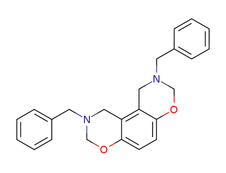 Molecular Structure of 73698-53-0 (Benzo[2,1-e:3,4-e]bis[1, 3]oxazine, 2,9-dibenzyl-1,2,3,8,9,10-hexahydro-)