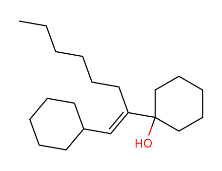 Molecular Structure of 125642-02-6 (Cyclohexanol, 1-[1-(cyclohexylmethylene)heptyl]-, (E)-)