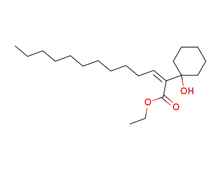 Molecular Structure of 136642-51-8 (Cyclohexaneacetic acid, 1-hydroxy-a-undecylidene-, ethyl ester, (Z)-)