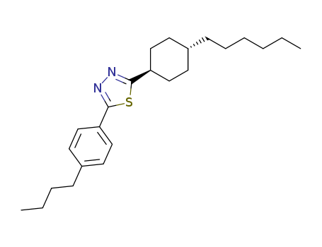 Molecular Structure of 113423-21-5 (1,3,4-Thiadiazole, 2-(4-butylphenyl)-5-(4-hexylcyclohexyl)-, trans-)