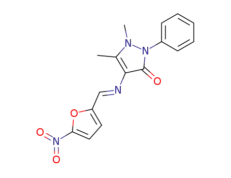 Molecular Structure of 4346-22-9 (4-(5-Nitrofurfurylideneamino)antipyrine)