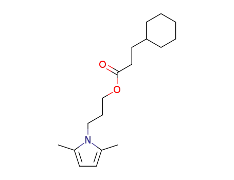 Molecular Structure of 101778-57-8 (3-cyclohexyl-propionic acid-[3-(2,5-dimethyl-pyrrol-1-yl)-propyl ester])