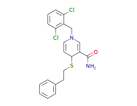 1-(2,6-dichloro-benzyl)-4-phenethylmercapto-1,4-dihydro-pyridine-3-carboxylic acid amide