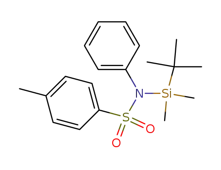 Molecular Structure of 89902-38-5 (Benzenesulfonamide,
N-[(1,1-dimethylethyl)dimethylsilyl]-4-methyl-N-phenyl-)
