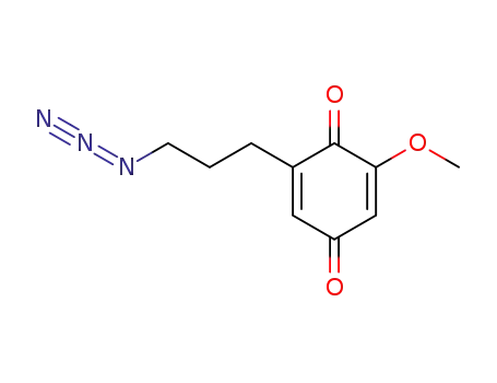 Molecular Structure of 89890-35-7 (2,5-Cyclohexadiene-1,4-dione, 2-(3-azidopropyl)-6-methoxy-)