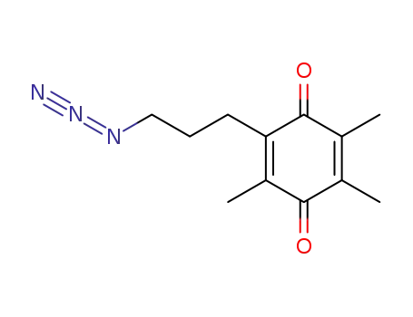 Molecular Structure of 89890-34-6 (2,5-Cyclohexadiene-1,4-dione, 2-(3-azidopropyl)-3,5,6-trimethyl-)