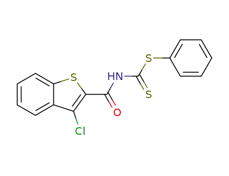 Carbamodithioic acid, [(3-chlorobenzo[b]thien-2-yl)carbonyl]-, phenyl
ester