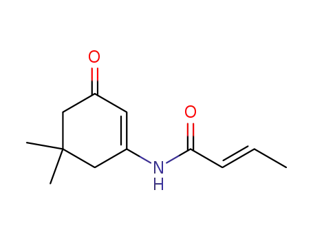 Molecular Structure of 90043-96-2 (2-Butenamide, N-(5,5-dimethyl-3-oxo-1-cyclohexen-1-yl)-)