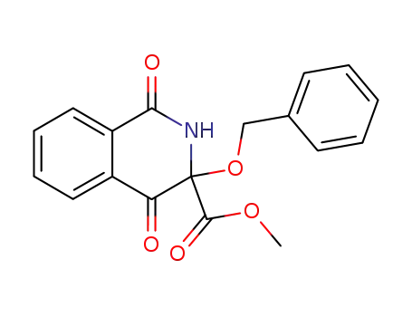 Molecular Structure of 141622-83-5 (3-Isoquinolinecarboxylic acid,
1,2,3,4-tetrahydro-1,4-dioxo-3-(phenylmethoxy)-, methyl ester)