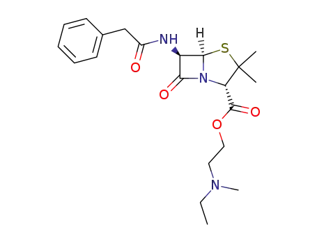 6β-(2-phenyl-acetylamino)-penicillanic acid-[2-(ethyl-methyl-amino)-ethyl ester]