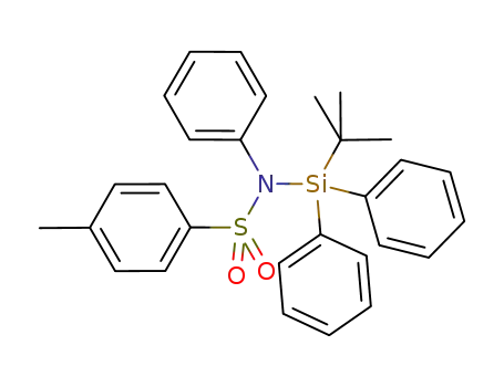 Molecular Structure of 89902-39-6 (Benzenesulfonamide,
N-[(1,1-dimethylethyl)diphenylsilyl]-4-methyl-N-phenyl-)