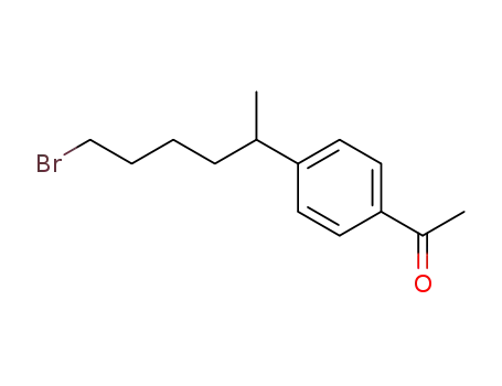 Molecular Structure of 74072-50-7 (Ethanone, 1-[4-(5-bromo-1-methylpentyl)phenyl]-)