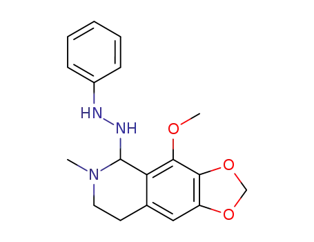 4-methoxy-6-methyl-5-(<i>N</i>'-phenyl-hydrazino)-5,6,7,8-tetrahydro-[1,3]dioxolo[4,5-<i>g</i>]isoquinoline