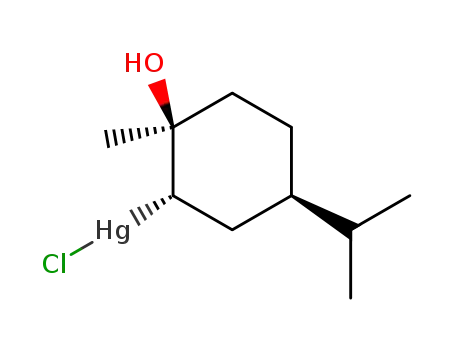 (1<i>S</i>,2<i>S</i>,4<i>R</i>)-1-hydroxy-<i>p</i>-menthan-2-ylmercury <sup>(1+)</sup>; chloride